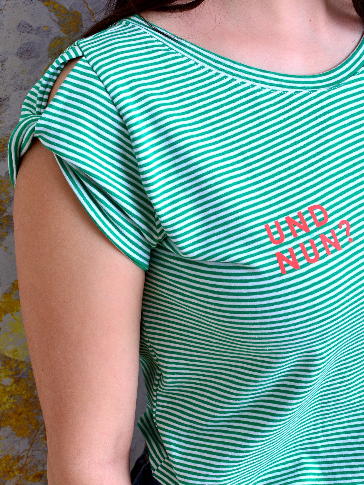 Jersey Shirt ASTRID gestreift grün Streifen von STADTKIND