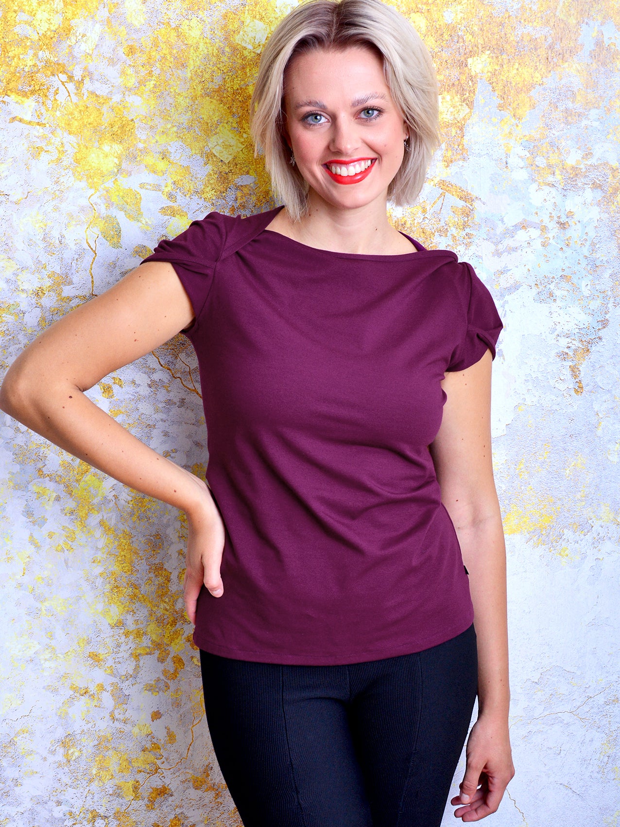 BESTSELLER - Jersey Shirt RENATE aubergine