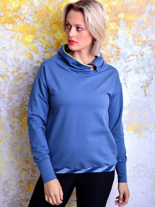 BESTSELLER - Sweatshirt HELGA blau Streifen