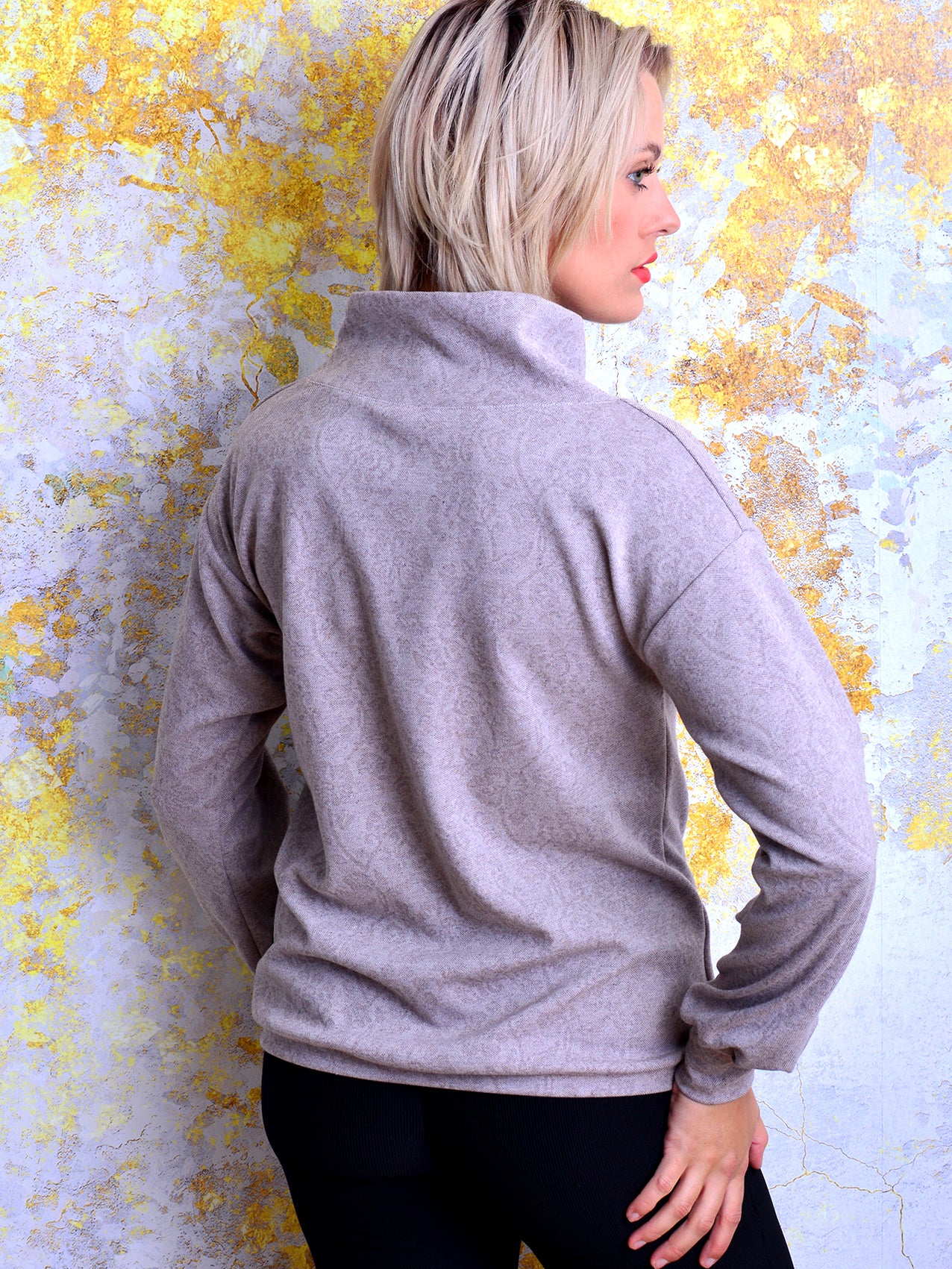 Sweatshirt HELGA beige Ornamente grau STADTKIND POTSDAM